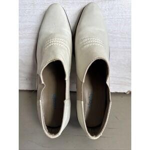 Nicole White Western-inspired leather ankle booties Sz 9 Made In Brazil
